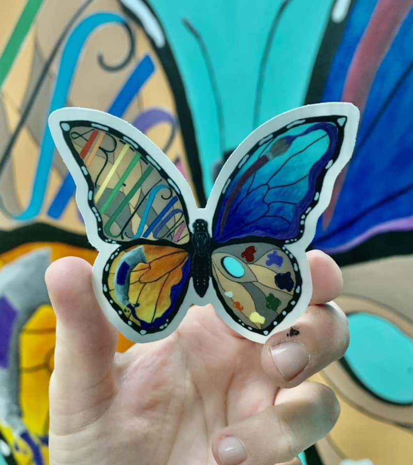 Regular Art Fusion butterfly sticker